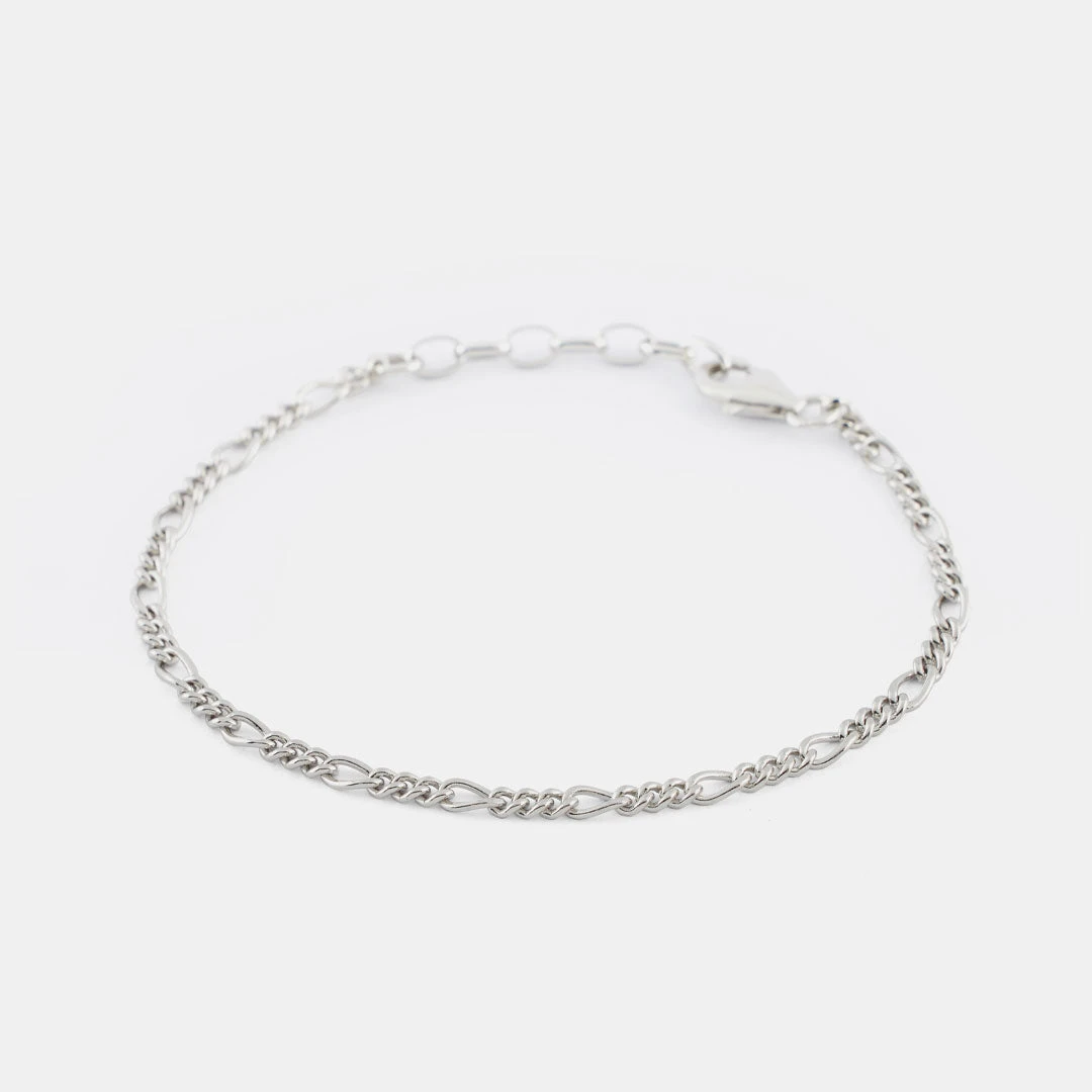 Silver Figaro Bracelet 7 Silver Figaro Bracelet - Image 5