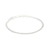 Silver Flat Cuban Chain Bracelet -Serge DeNimes Jewelry Shop Silver Flat Cuban Chain Bracelet White 1