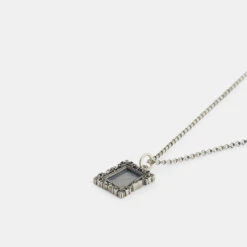 Silver Frame Necklace -Serge DeNimes Jewelry Shop Silver Frame Necklace White 2 0a8fb1b4 b51a 4def be45 8354c7011be9