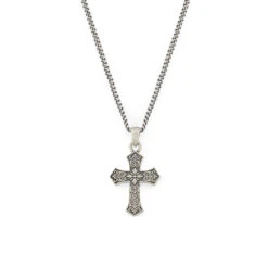Silver Gothic Cross Necklace