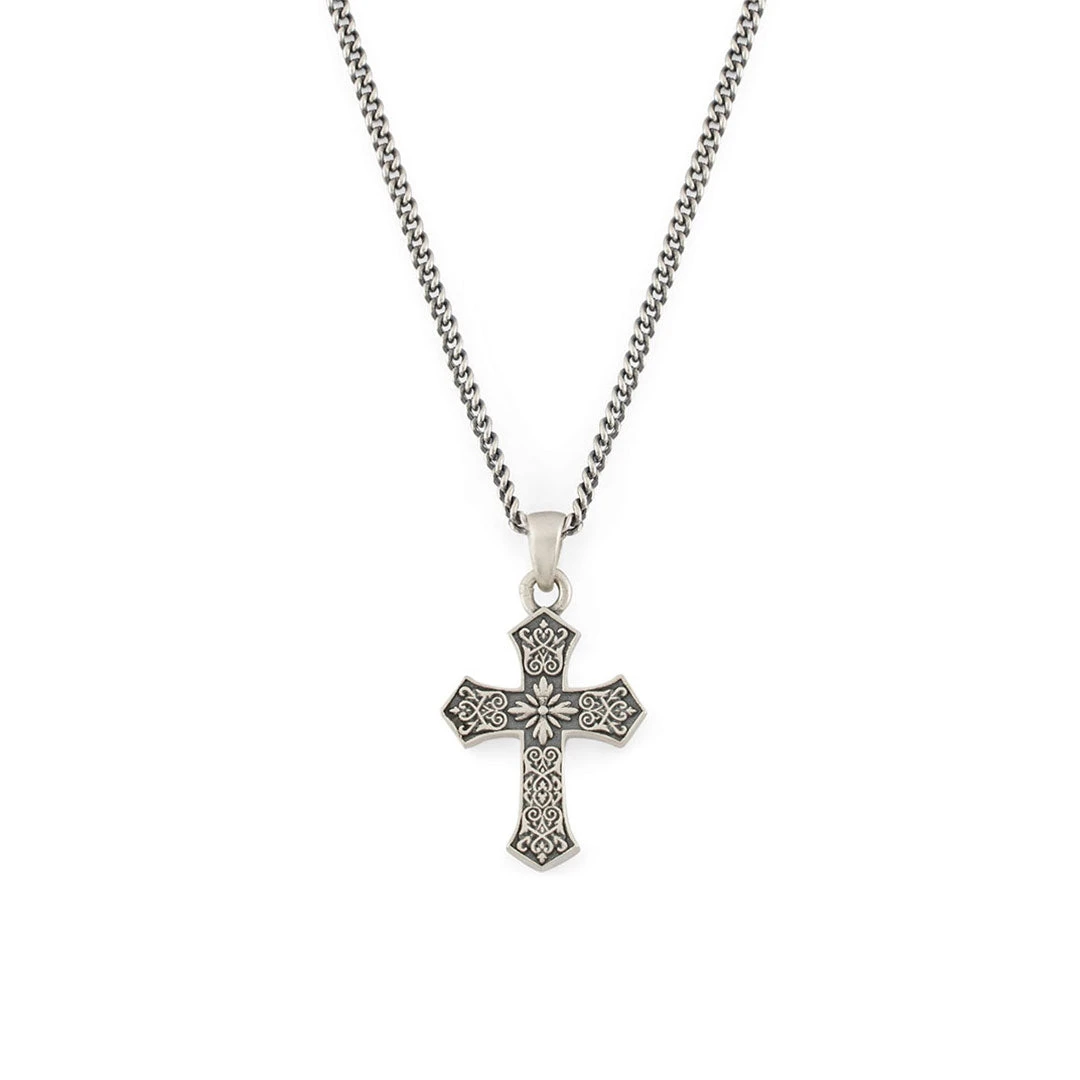 Silver Gothic Cross Necklace 3 Silver Gothic Cross Necklace