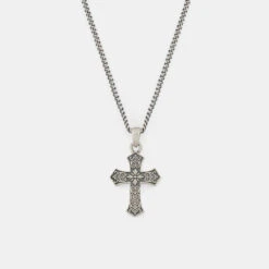 Silver Gothic Cross Necklace 14 Silver Gothic Cross Necklace -Serge DeNimes Jewelry Shop Silver Gothic Cross Necklace White 1 7aa0675e 50e1 41a9 8890 fe5c5253be9e