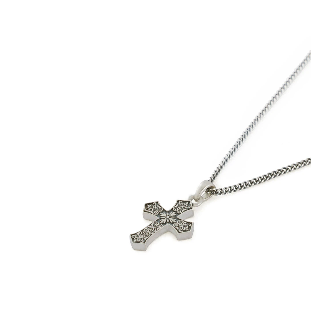 Silver Gothic Cross Necklace 4 Silver Gothic Cross Necklace - Image 2