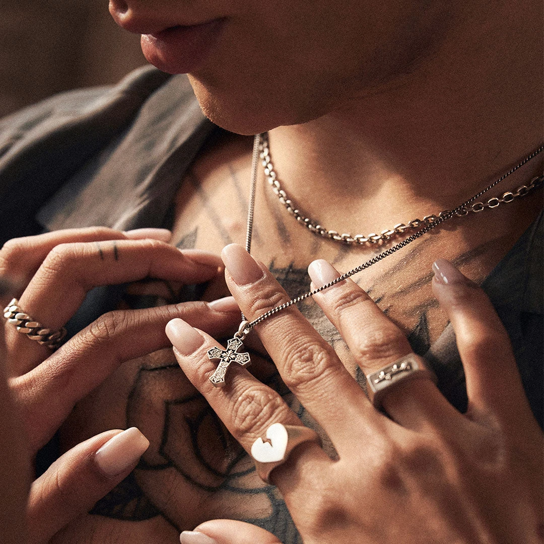 Silver Gothic Cross Necklace 9 Silver Gothic Cross Necklace - Image 7