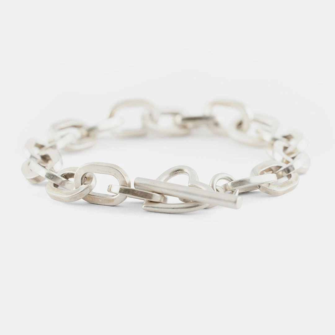 Silver Heart T-Bar Bracelet 7 Silver Heart T-Bar Bracelet - Image 6