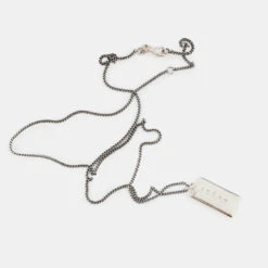 Silver Ingot Pendant Necklace -Serge DeNimes Jewelry Shop Silver Ingot Necklace Product Shot 3 Grey 2023