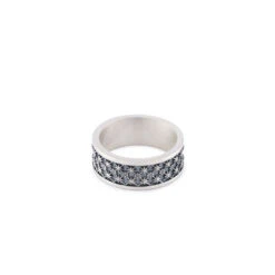 Silver Jacquard Ring