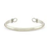 Silver Lasso Cuff 2 Silver Lasso Cuff -Serge DeNimes Jewelry Shop Silver Lasso Bangle White 1