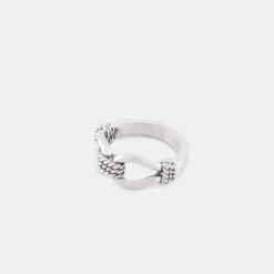 Silver Lasso Ring -Serge DeNimes Jewelry Shop Silver Lasso Ring Product Shot Tilt 2 Grey
