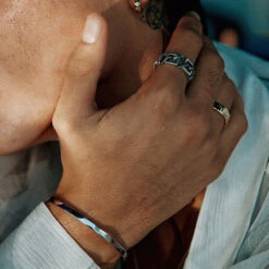 Silver Line Cuff 22 Silver Line Cuff -Serge DeNimes Jewelry Shop Silver Locke Ring Silver Line Bangle