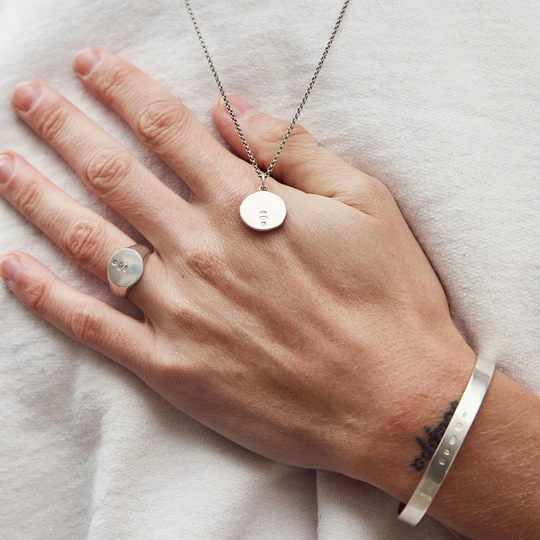 Silver Minimal Hallmark Necklace 11 Silver Minimal Hallmark Necklace - Image 9