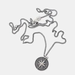 Silver Napoleon Necklace 13 Silver Napoleon Necklace -Serge DeNimes Jewelry Shop Silver Napoleon Necklace Product Shot 4 Grey