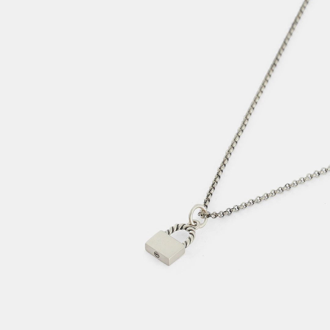 Silver Padlock Necklace 6 Silver Padlock Necklace - Image 4