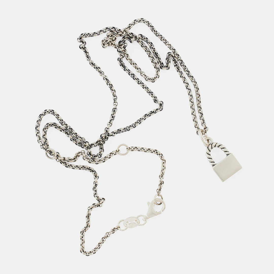 Silver Padlock Necklace 7 Silver Padlock Necklace - Image 5