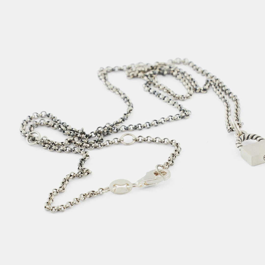 Silver Padlock Necklace 8 Silver Padlock Necklace - Image 6