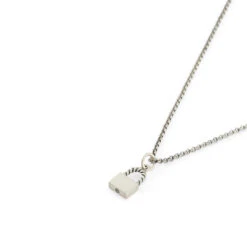 Serge DeNimes Jewelry Shop 12 Serge DeNimes Jewelry Shop -Serge DeNimes Jewelry Shop Silver Padlock Necklace White 2
