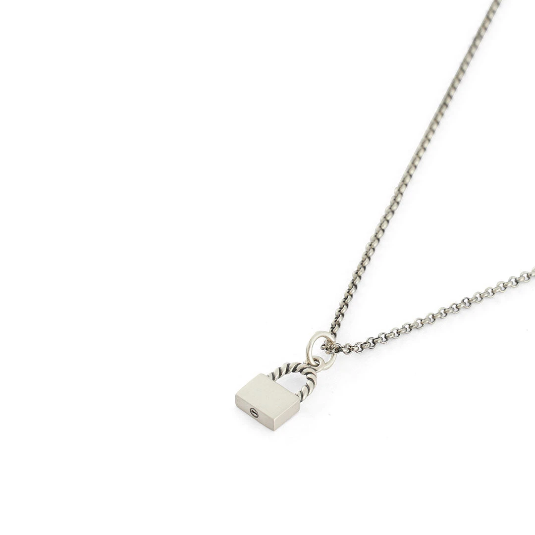 Silver Padlock Necklace 4 Silver Padlock Necklace - Image 2