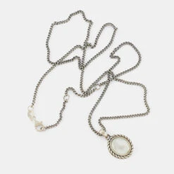 Silver Paragon Necklace -Serge DeNimes Jewelry Shop Silver Paragon Necklace White 3