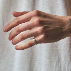 Silver Patriot Ring -Serge DeNimes Jewelry Shop Silver Patriot Ring Model Shot