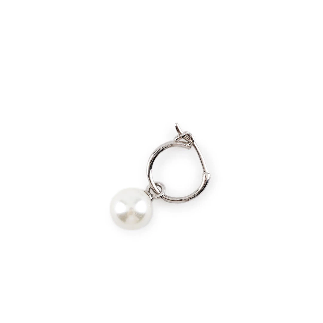 Silver Pearl Drop Earring 4 Silver Pearl Drop Earring - Image 2