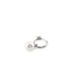 Silver Pearl Drop Earring