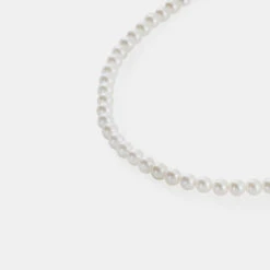 Silver Pearl Necklace 16 Silver Pearl Necklace -Serge DeNimes Jewelry Shop Silver Pearl Necklace Grey 2