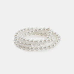 Silver Pearl Necklace 17 Silver Pearl Necklace -Serge DeNimes Jewelry Shop Silver Pearl Necklace Grey 3