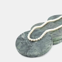 Silver Pearl Necklace 18 Silver Pearl Necklace -Serge DeNimes Jewelry Shop Silver Pearl Necklace Grey PP