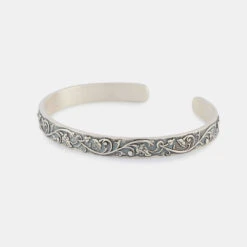 Silver Pergola Cuff -Serge DeNimes Jewelry Shop Silver Pergola Bangle Grey 2