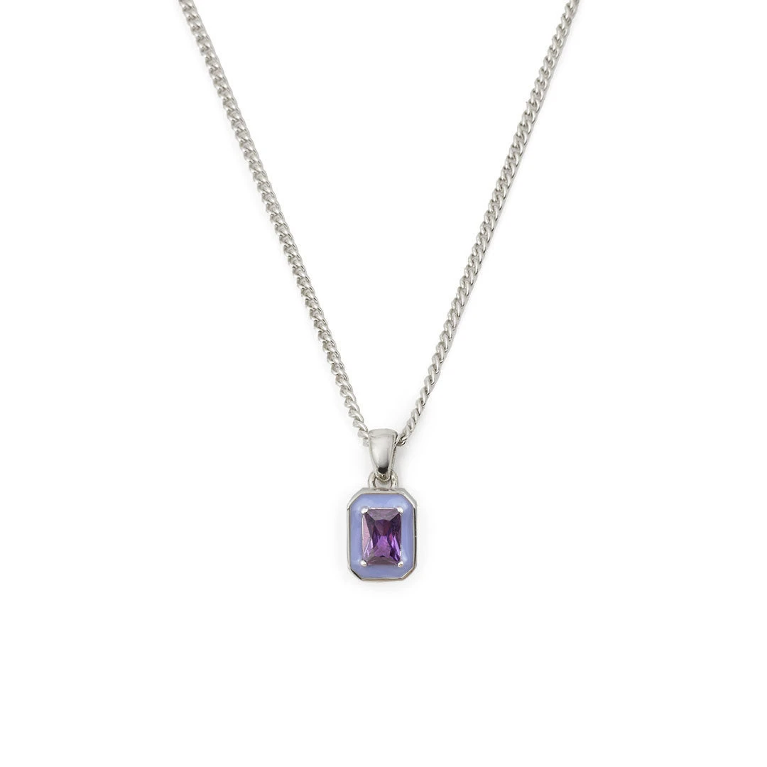 Silver Purple Blush Necklace 3 Silver Purple Blush Necklace