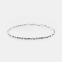 Silver Rope Bracelet 13 Silver Rope Bracelet -Serge DeNimes Jewelry Shop Silver Rope Bracelet Grey 1