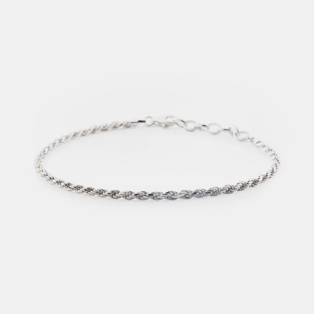 Silver Rope Bracelet 5 Silver Rope Bracelet - Image 3