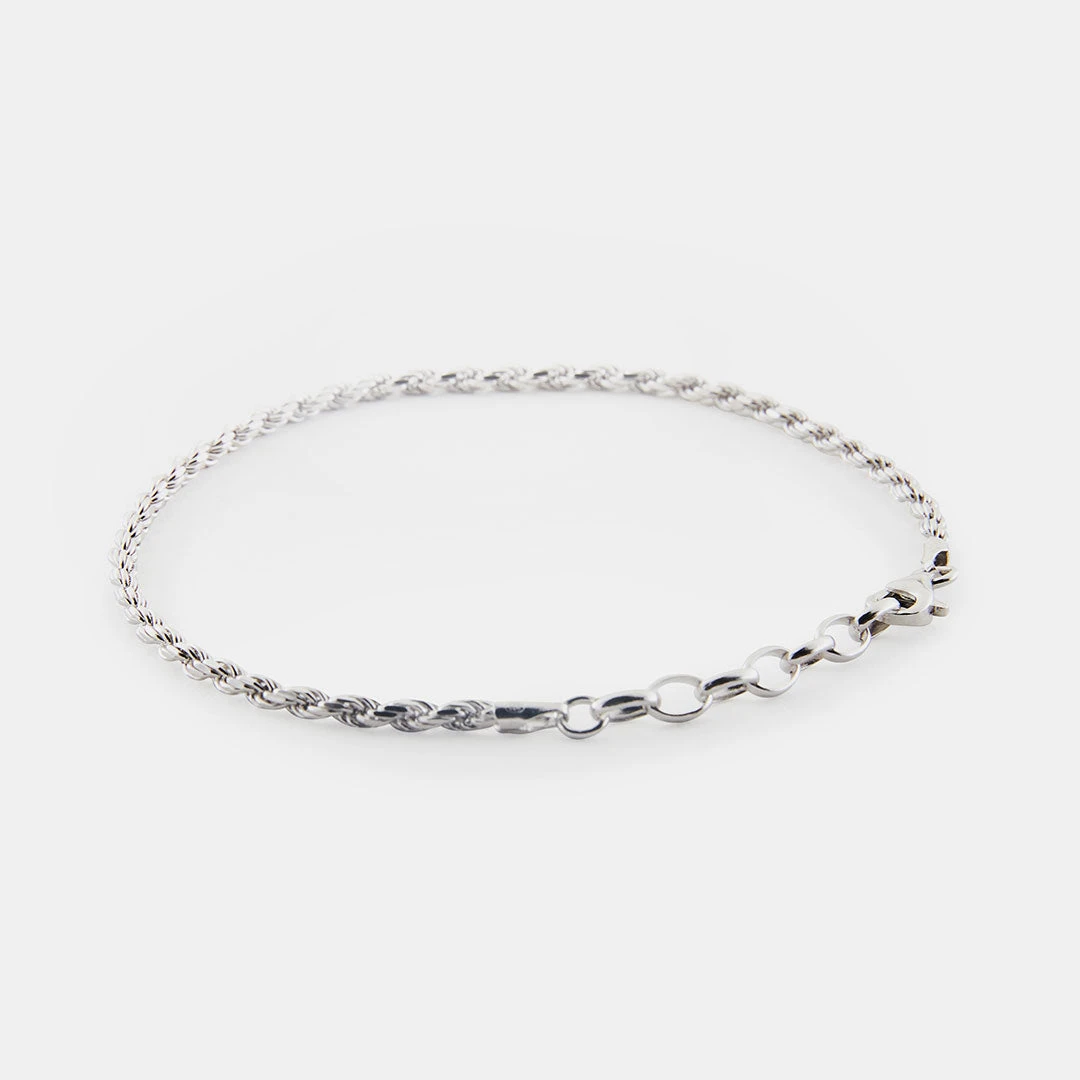 Silver Rope Bracelet 7 Silver Rope Bracelet - Image 5