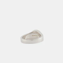 Silver Round Mother Of Pearl Ring -Serge DeNimes Jewelry Shop Silver Round Stone Ring Product Shot 3 Grey 3715d8a2 4df2 4bf0 8253 deef05c6ad5f