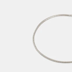 Silver Rounded Snake Chain Bracelet 14 Silver Rounded Snake Chain Bracelet -Serge DeNimes Jewelry Shop Silver Rounded Snake Chain Bracelet Grey 4