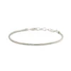 Silver Rounded Snake Chain Bracelet -Serge DeNimes Jewelry Shop Silver Rounded Snake Chain Bracelet White 1 1