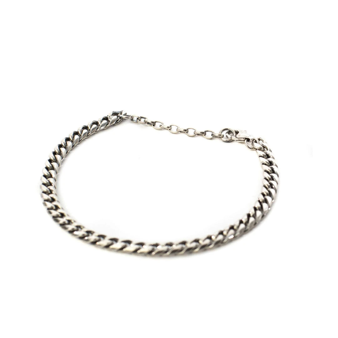 Silver 5mm Curb Bracelet 4 Silver 5mm Curb Bracelet - Image 2