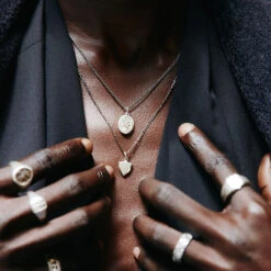 Silver Shield Necklace -Serge DeNimes Jewelry Shop Silver Shield Necklace