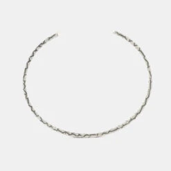 Silver Snake Skin Cuff -Serge DeNimes Jewelry Shop Silver Snake Skin Bangle Grey 4