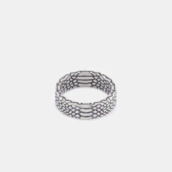 Silver Snake Skin Ring -Serge DeNimes Jewelry Shop Silver Snake Skin Ring Grey 3 Product Shot
