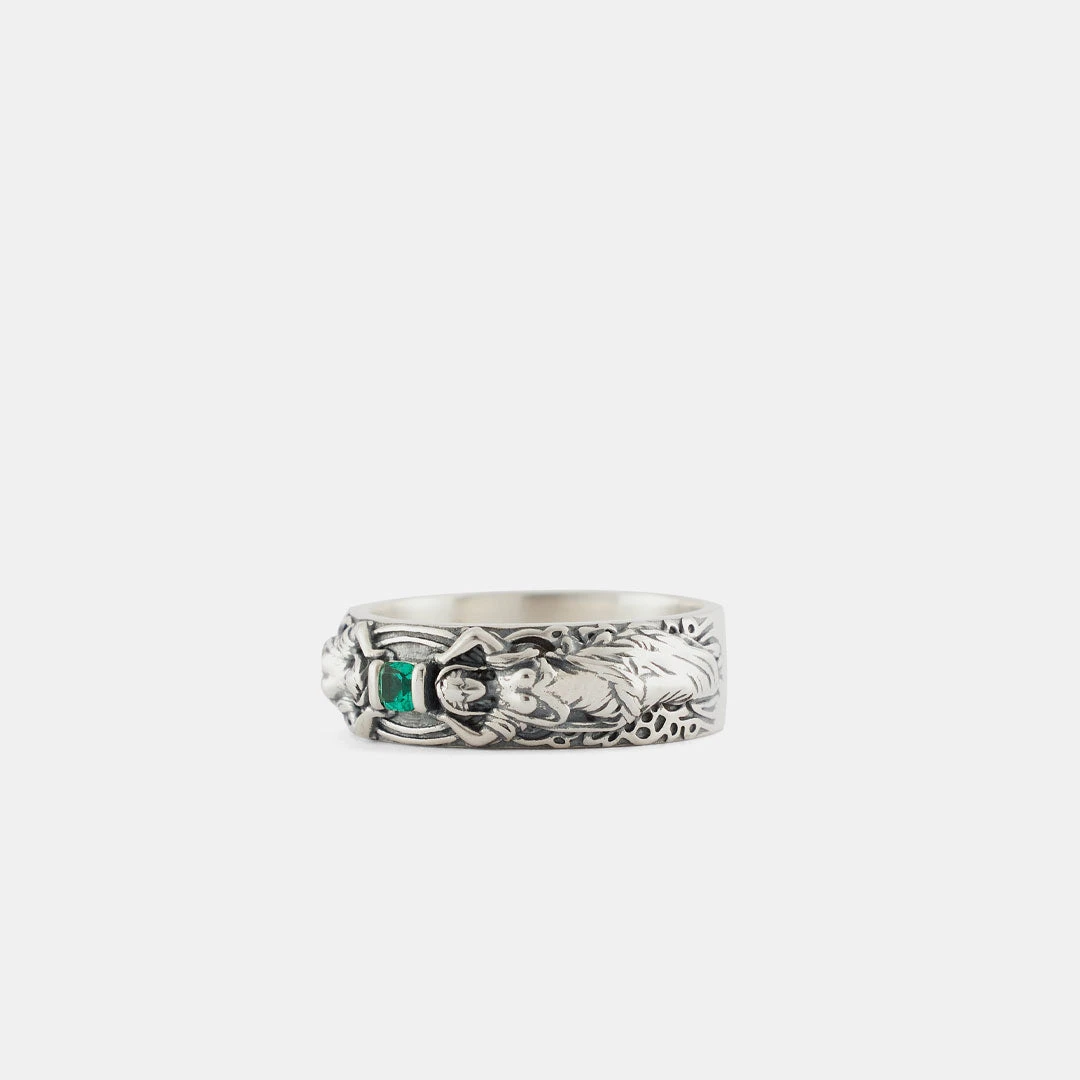 Silver Statue Band Ring 8 Silver Statue Band Ring - Image 6