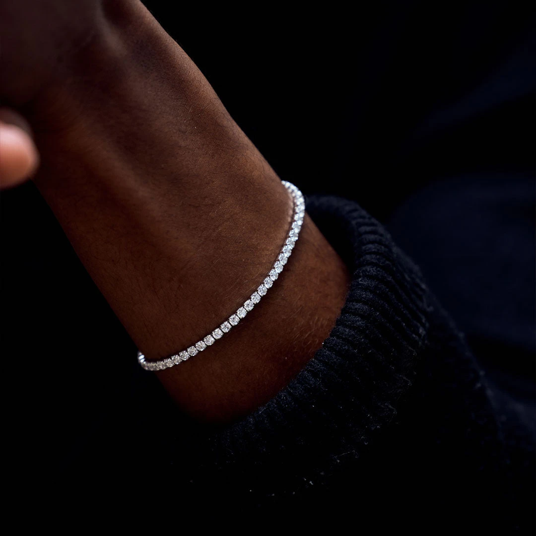 Silver Tennis Chain Bracelet 10 Silver Tennis Chain Bracelet - Image 8