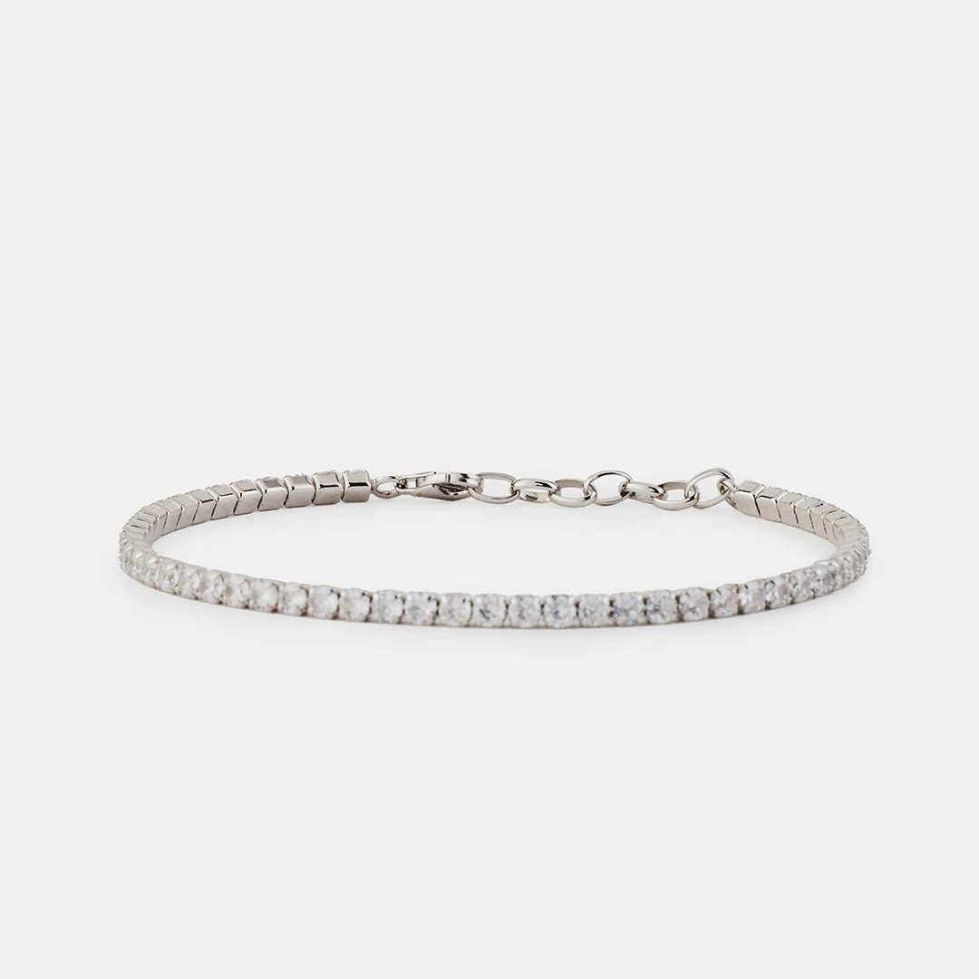Silver Tennis Chain Bracelet 7 Silver Tennis Chain Bracelet - Image 5