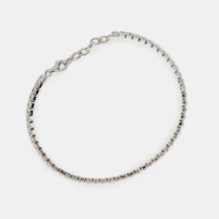 Silver Tennis Chain Bracelet 17 Silver Tennis Chain Bracelet -Serge DeNimes Jewelry Shop Silver Tennis Chain Bracelet Grey 4