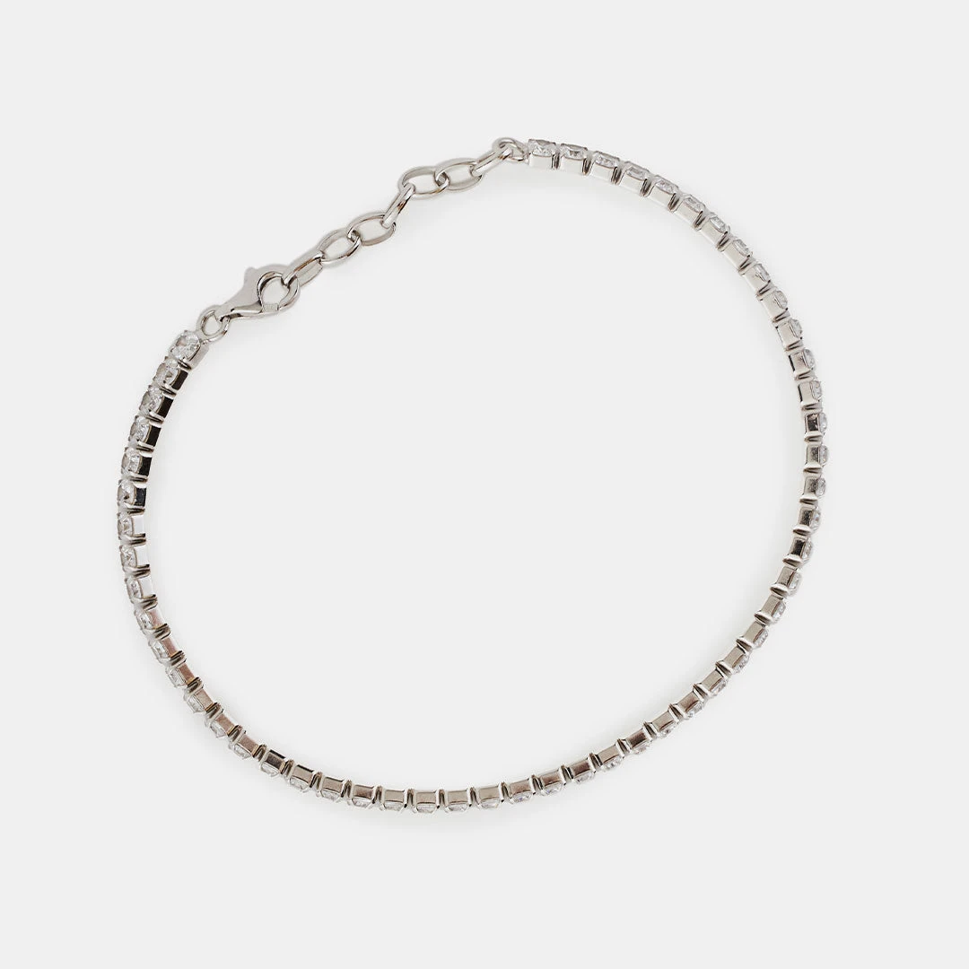Silver Tennis Chain Bracelet 8 Silver Tennis Chain Bracelet - Image 6