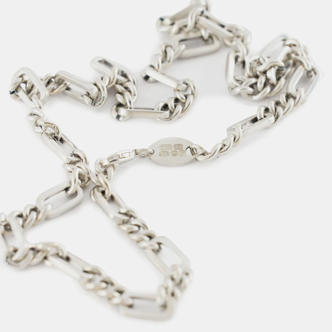 Silver Track Chain Necklace 6 Silver Track Chain Necklace - Image 4