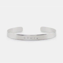 Silver Traditional Hallmark Cuff 16 Silver Traditional Hallmark Cuff -Serge DeNimes Jewelry Shop Silver Traditional Hallmark Bangle Product Shot Grey