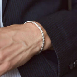 Silver Twist Cuff 17 Silver Twist Cuff -Serge DeNimes Jewelry Shop Silver Twist Bangle