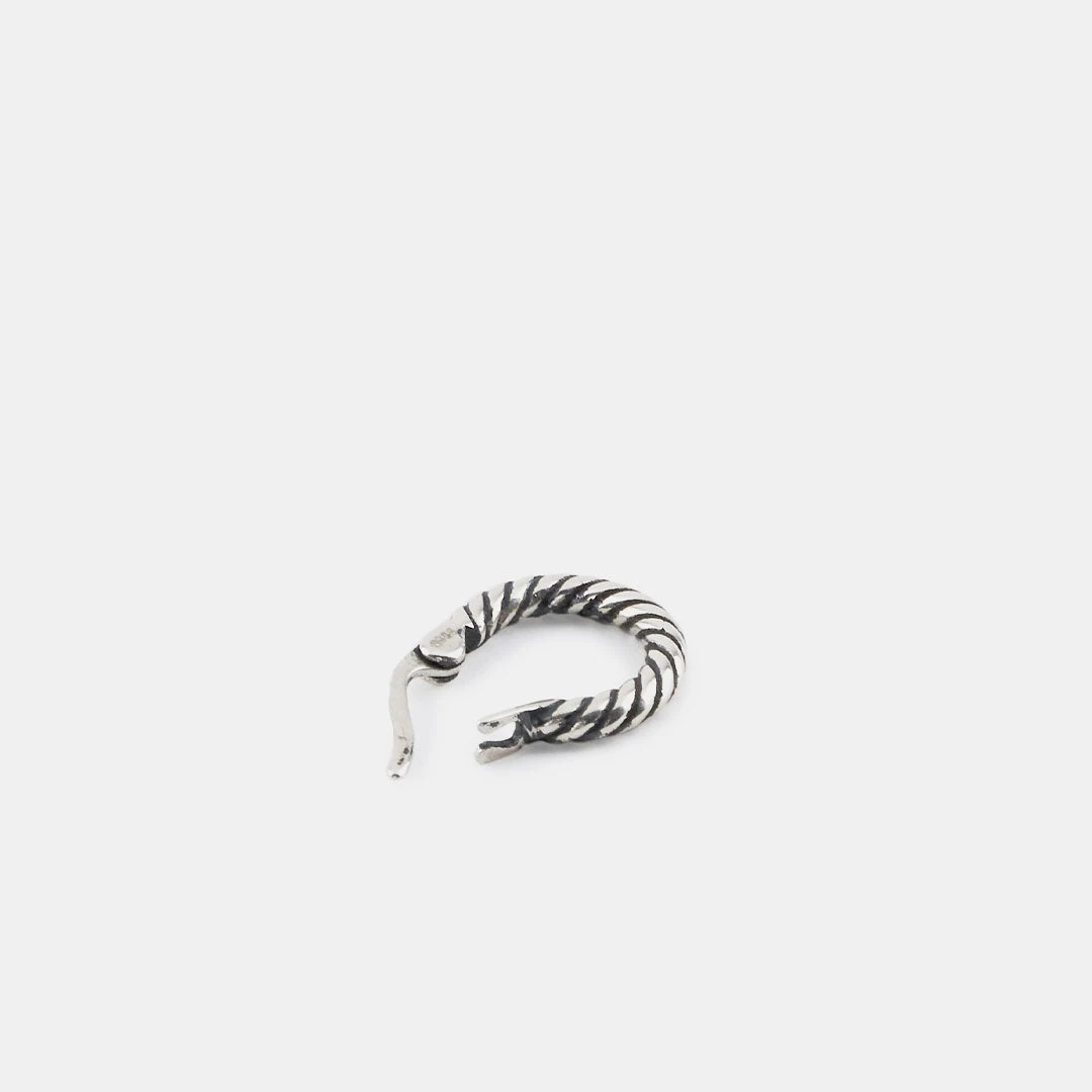 Silver Twist Hoop Earring 7 Silver Twist Hoop Earring - Image 5