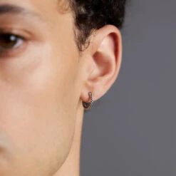 Silver Twist Hoop Earring 16 Silver Twist Hoop Earring -Serge DeNimes Jewelry Shop Silver Twist Hoop Earring Model 2023